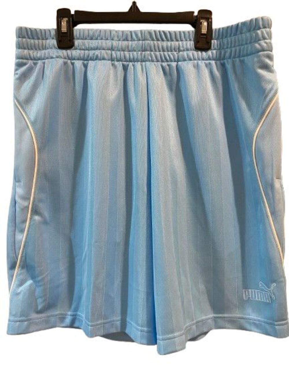 Men's Large Athletic Shorts Puma Blue w/ Drawstring 34x8in.